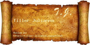 Tiller Julianna névjegykártya